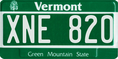 VT license plate XNE820