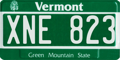VT license plate XNE823