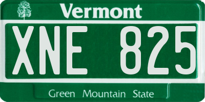 VT license plate XNE825