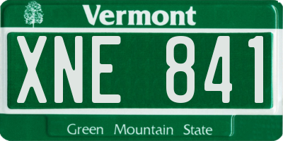 VT license plate XNE841