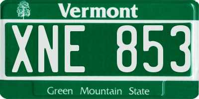 VT license plate XNE853