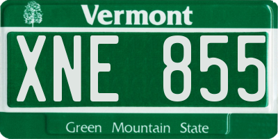 VT license plate XNE855