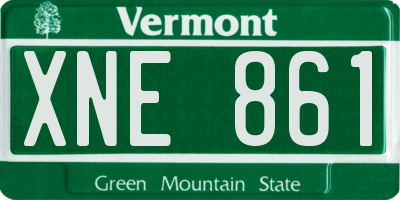 VT license plate XNE861