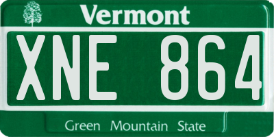 VT license plate XNE864