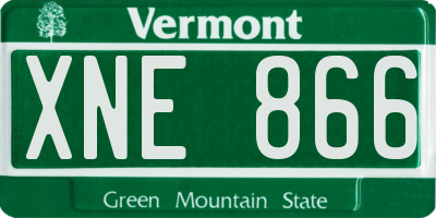 VT license plate XNE866