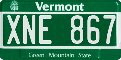 VT license plate XNE867