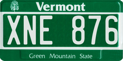VT license plate XNE876