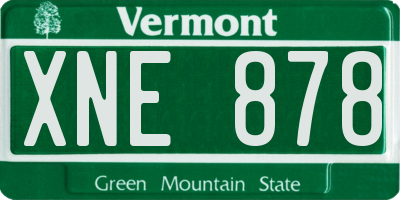 VT license plate XNE878