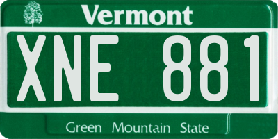 VT license plate XNE881