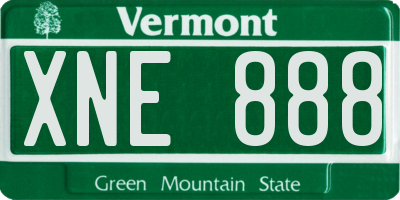 VT license plate XNE888