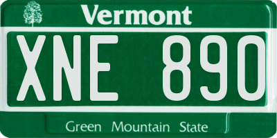 VT license plate XNE890