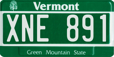 VT license plate XNE891