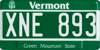 VT license plate XNE893