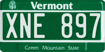 VT license plate XNE897