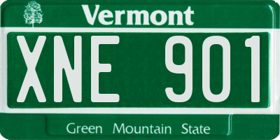 VT license plate XNE901