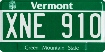 VT license plate XNE910