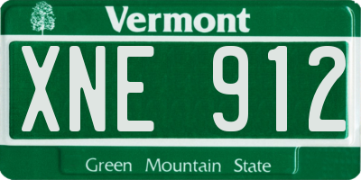 VT license plate XNE912