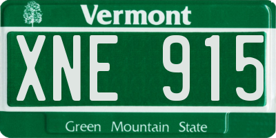 VT license plate XNE915