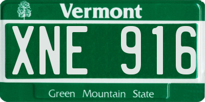 VT license plate XNE916
