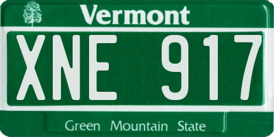 VT license plate XNE917