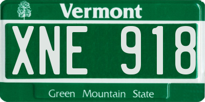 VT license plate XNE918