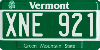 VT license plate XNE921