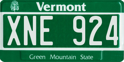 VT license plate XNE924