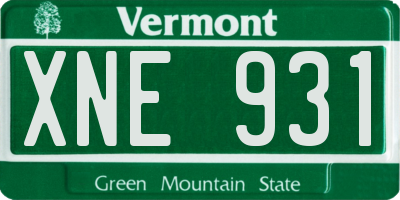 VT license plate XNE931