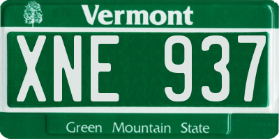 VT license plate XNE937