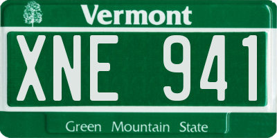 VT license plate XNE941
