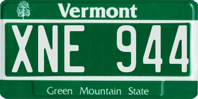 VT license plate XNE944