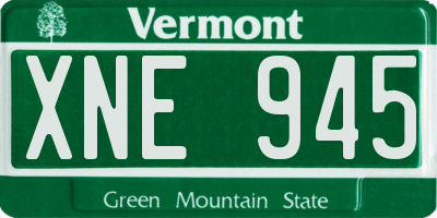 VT license plate XNE945