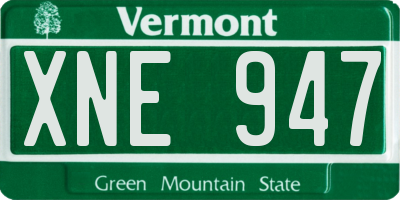 VT license plate XNE947
