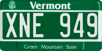 VT license plate XNE949