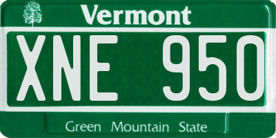 VT license plate XNE950