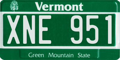 VT license plate XNE951