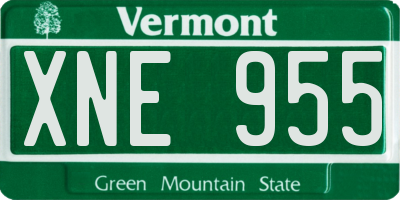 VT license plate XNE955