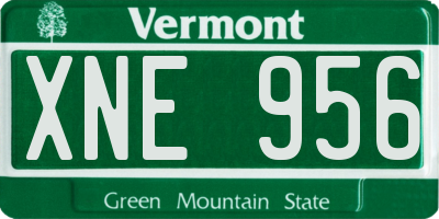 VT license plate XNE956