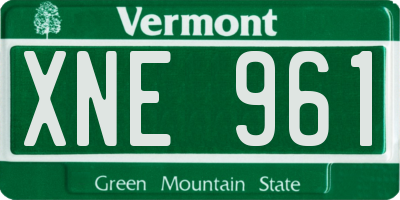 VT license plate XNE961