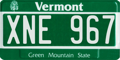 VT license plate XNE967
