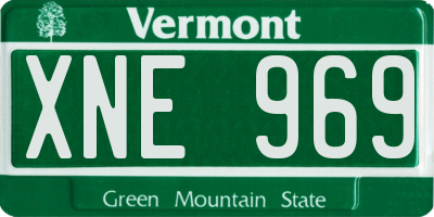 VT license plate XNE969