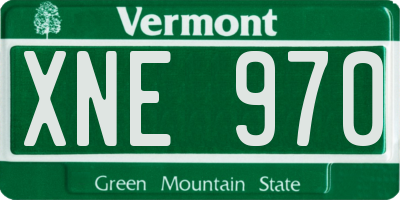 VT license plate XNE970
