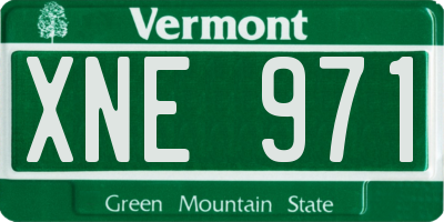 VT license plate XNE971