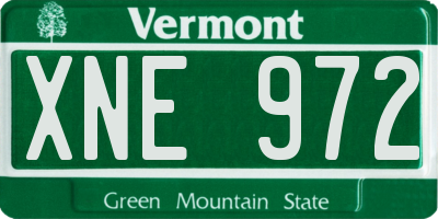 VT license plate XNE972