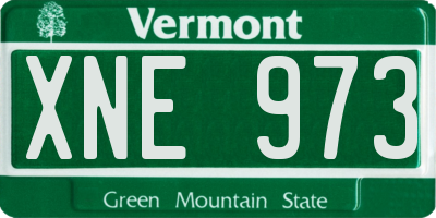 VT license plate XNE973