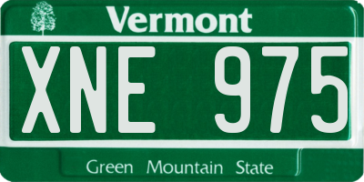 VT license plate XNE975