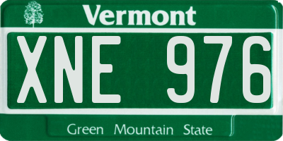 VT license plate XNE976
