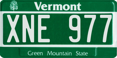 VT license plate XNE977