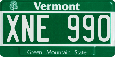 VT license plate XNE990