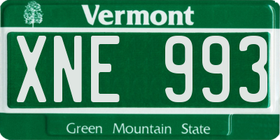 VT license plate XNE993